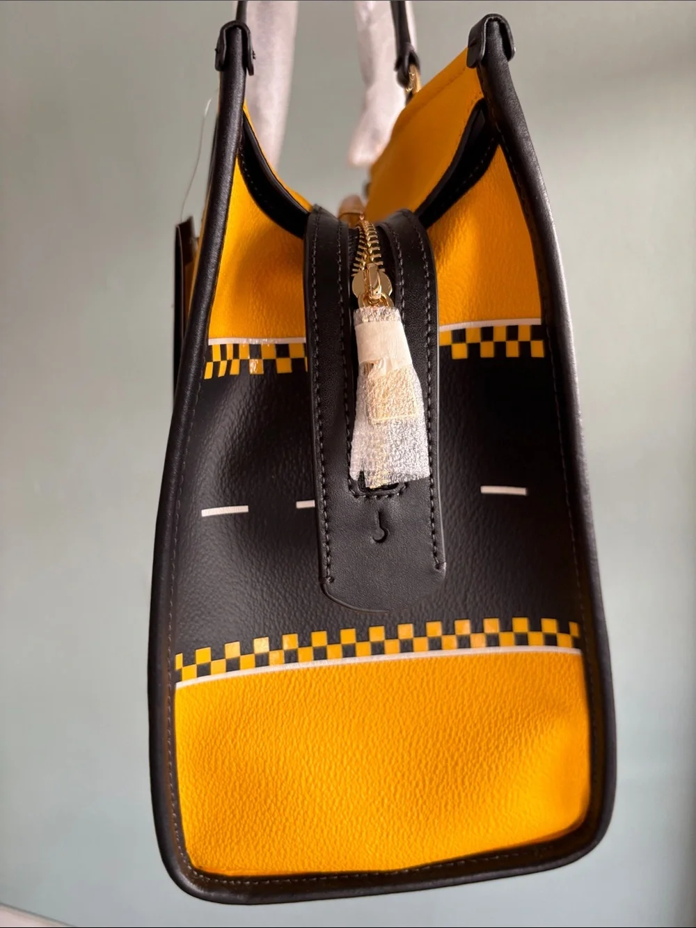 kate spade manhattan Yellow Black Taxi Graphic Tote